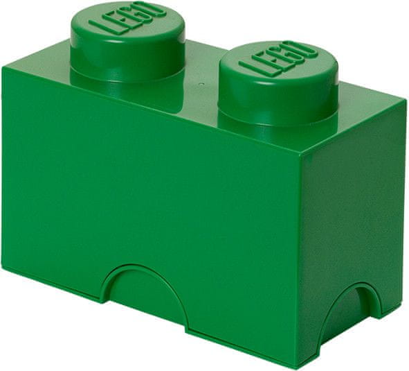 LEGO Úložný box 12x25x18 cm tmavozelená